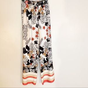 Printed Pants With Elastic Waistband